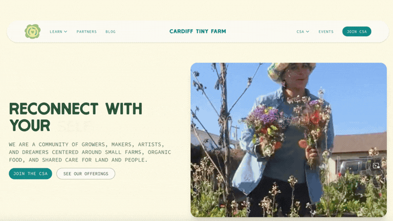 Cardiff Tiny Farm homepage